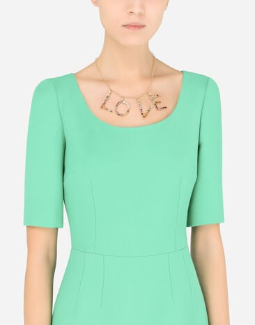 Dolce & Gabbana Charm E Lettering 18-karätiges Gelbgold und mehrfarbige Edelsteine GOLD WANR1GWMIXE