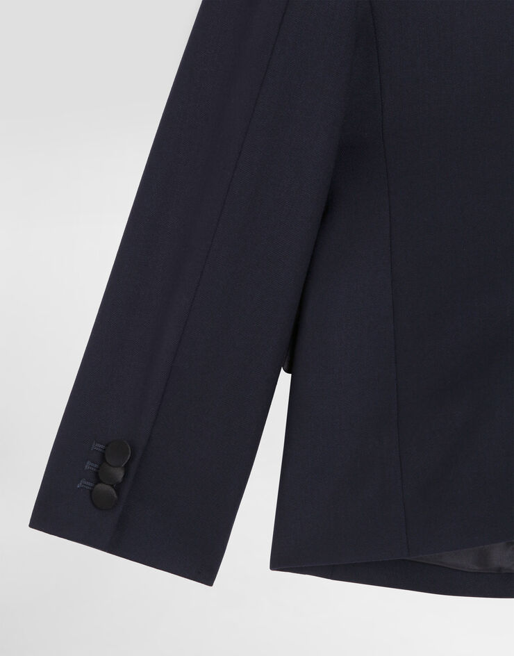 Dolce & Gabbana كارديجان محاك بغرزة الجيرسيه Blue L41J89FUBE7