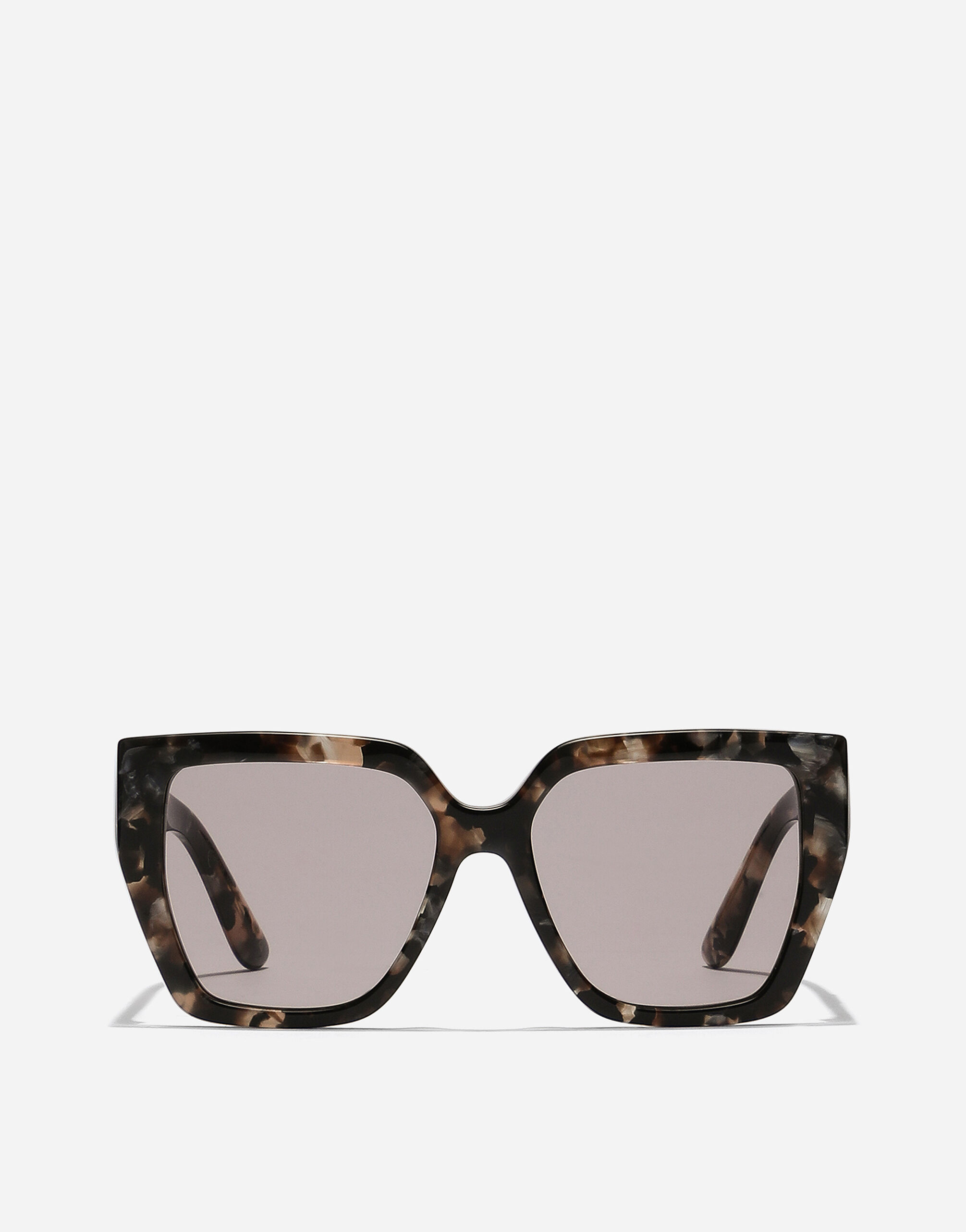 DG crossed sunglasses in Havana brown pearl for Women Dolce Gabbana