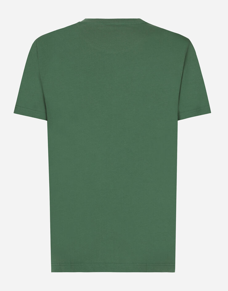 Dolce & Gabbana T-Shirt aus Baumwolle mit Logoprint Mehrfarbig G8RN8TG7NXX