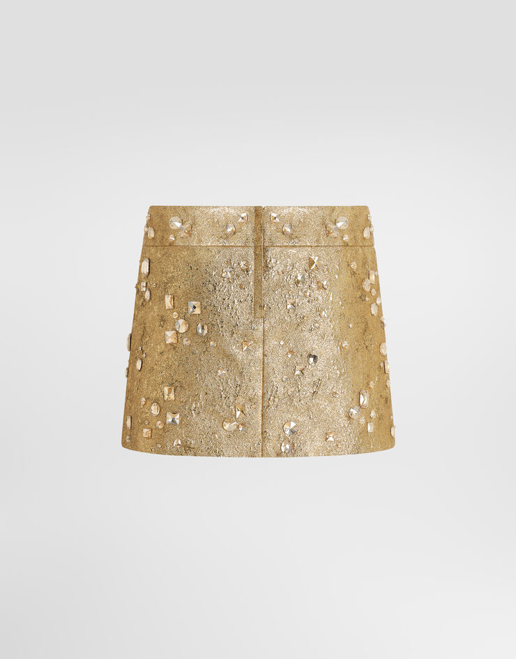 Dolce & Gabbana Jacquard skirt with embroidery Dolce & Gabbana Jacquard skirt with embroidery Multicolor F4DE8ZGDD0V