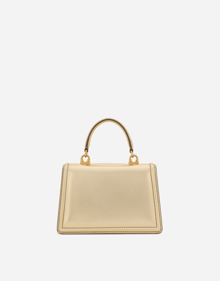 Dolce & Gabbana Small Devotion bag in nappa mordore leather Gold BB6711A1016