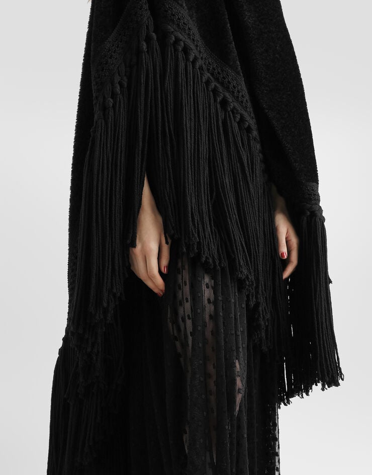Dolce & Gabbana Wool cape Dolce & Gabbana Wool cape Black F0Y1TTHU2A4