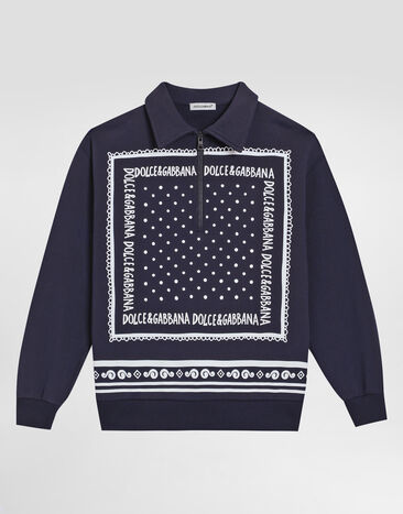Dolce & Gabbana Bandanna-print sweatshirt Blue L4JTHVII7FT