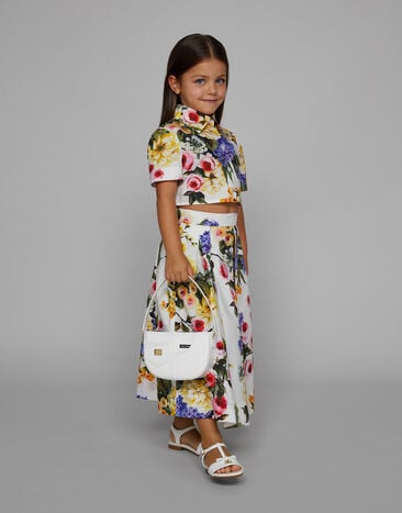 Dolce & Gabbana Bluse aus Popeline mit Garten-Print Drucken L56S10HS5Q5