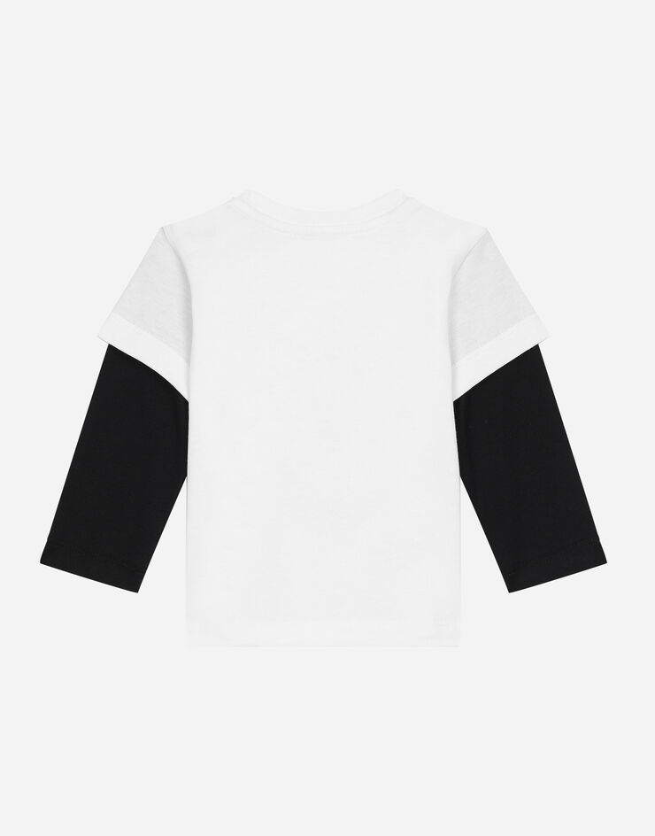 Dolce & Gabbana Camiseta de punto con estampado DG de ancla Blanco L1JTGZG7L1C