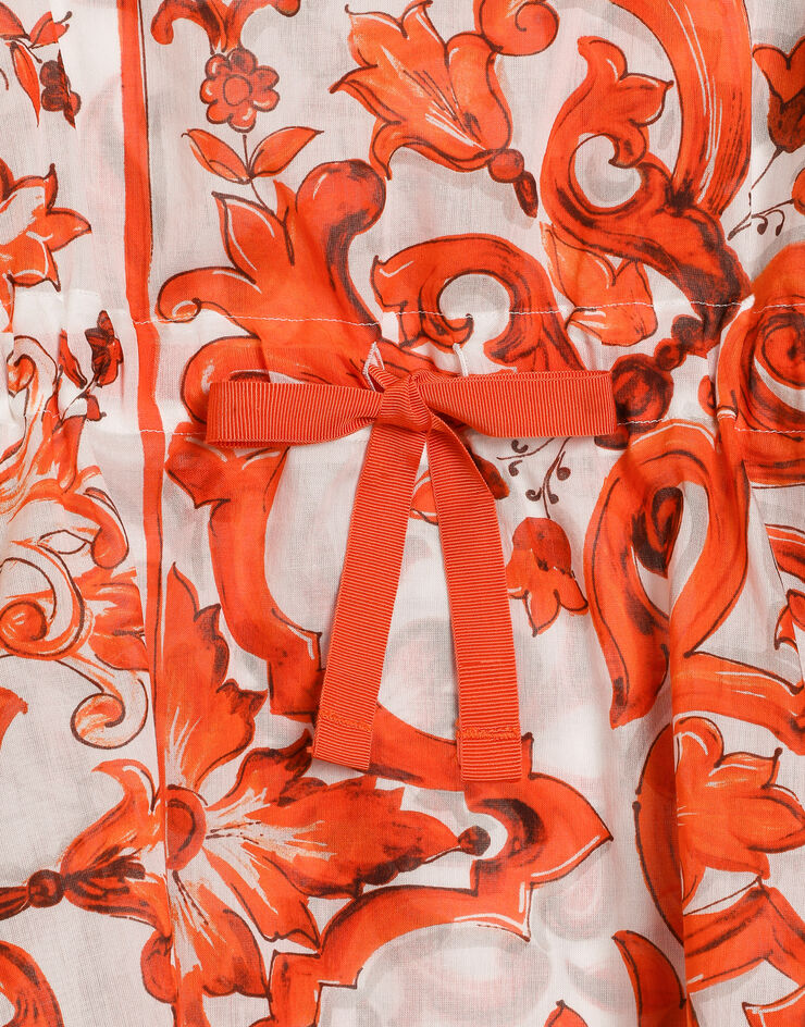 Dolce & Gabbana Majolica-print batiste kaftan Multicolor LB7A40G7P4D