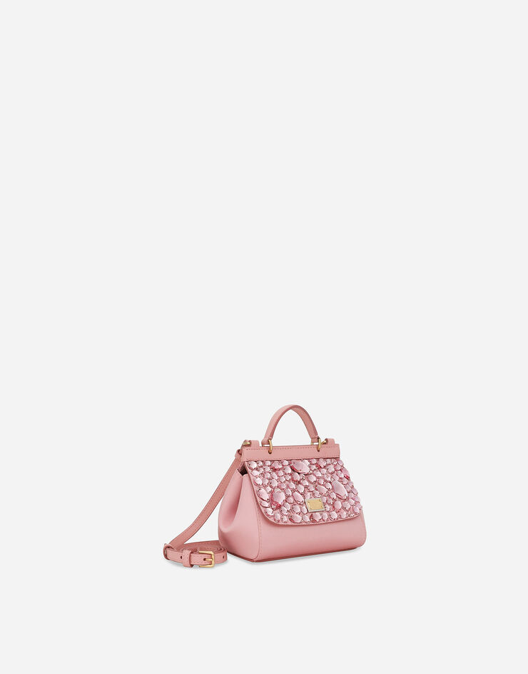 Dolce & Gabbana Мини-сумка Sicily с короткой ручкой розовый EB0003AB000