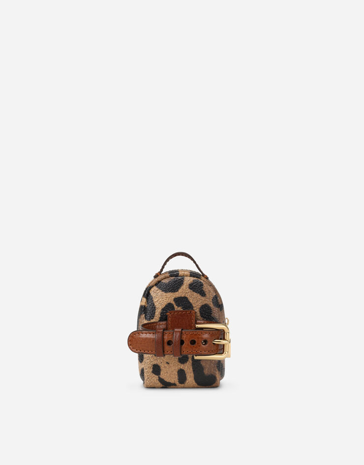 Dolce & Gabbana Браслет мини-сумочка из материала Crespo с леопардовым принтом с пластинкой с логотипом разноцветный BI2823AW384