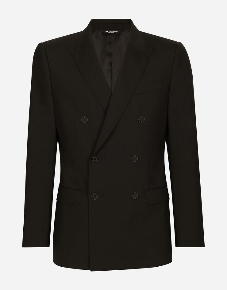 Dolce & Gabbana Double-breasted stretch wool Martini-fit suit Black GK7SMTGF874