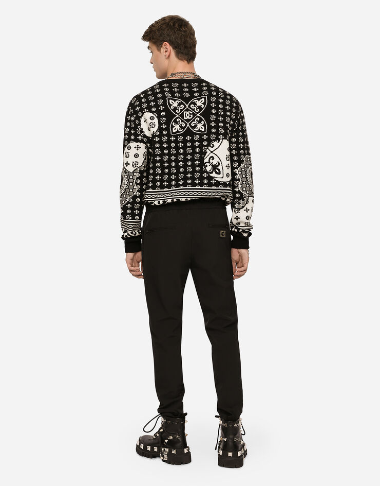Dolce & Gabbana Stretch technical fabric jogging pants Black GYACETFURLI
