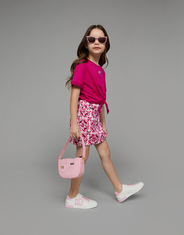 Dolce & Gabbana Portofino vintage calfskin sneakers Pink DA5181AN571
