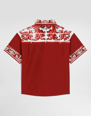 Dolce & Gabbana Majolica-print poplin shirt Multicolor L44S93G7P5E