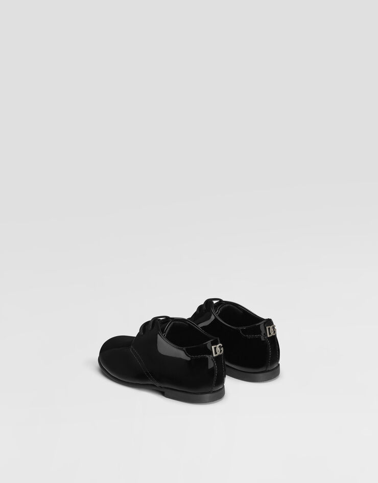 Dolce & Gabbana シャイニーカーフスキン ダービーシューズ ブラック DL0083A4150
