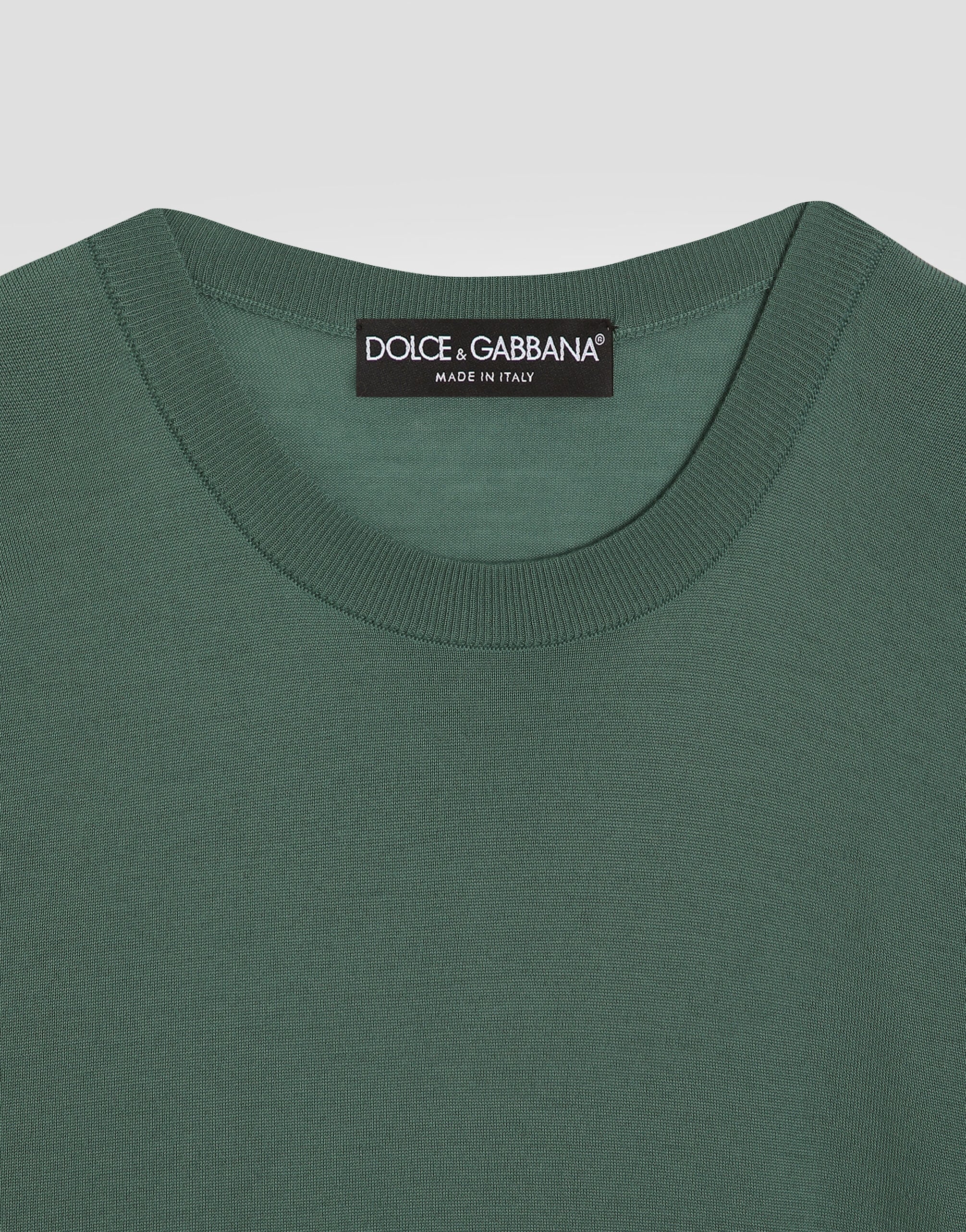 トップス DOLCE &GABBANA gimmick cable Knit green PULL GIROCOLLO M/L in Green for Men | Dolce&Gabbana® US