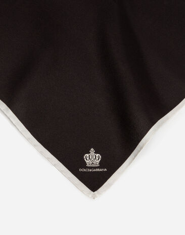 Dolce & Gabbana مربع جيب حريري أسود GR412EG0U4C
