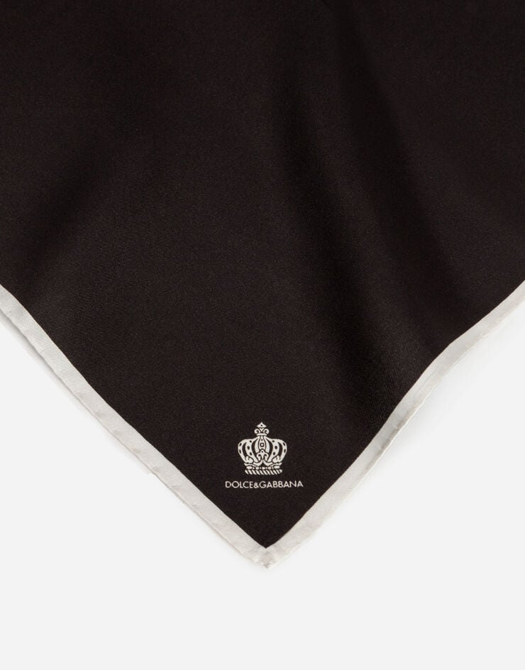 Dolce & Gabbana Pochette de costume en soie Noir GR412EG0U4C