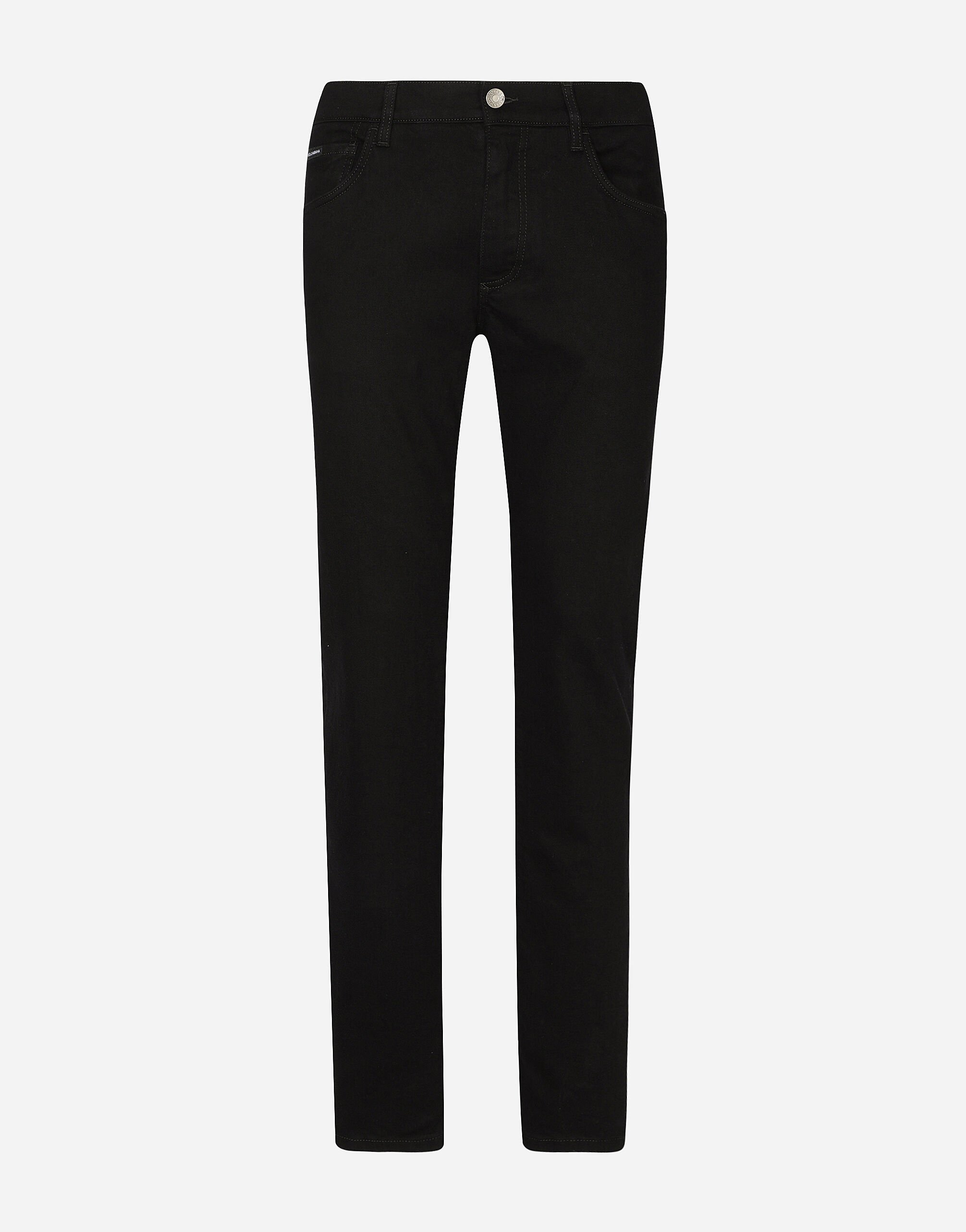 Black wash slim fit stretch jeans in Multicolor for Men Dolce Gabbana