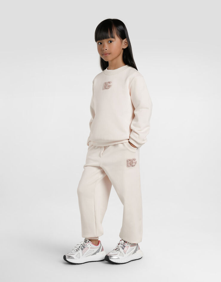 Dolce & Gabbana Sweatshirt with DG sequin patch Pink L5JWBUG7PKQ