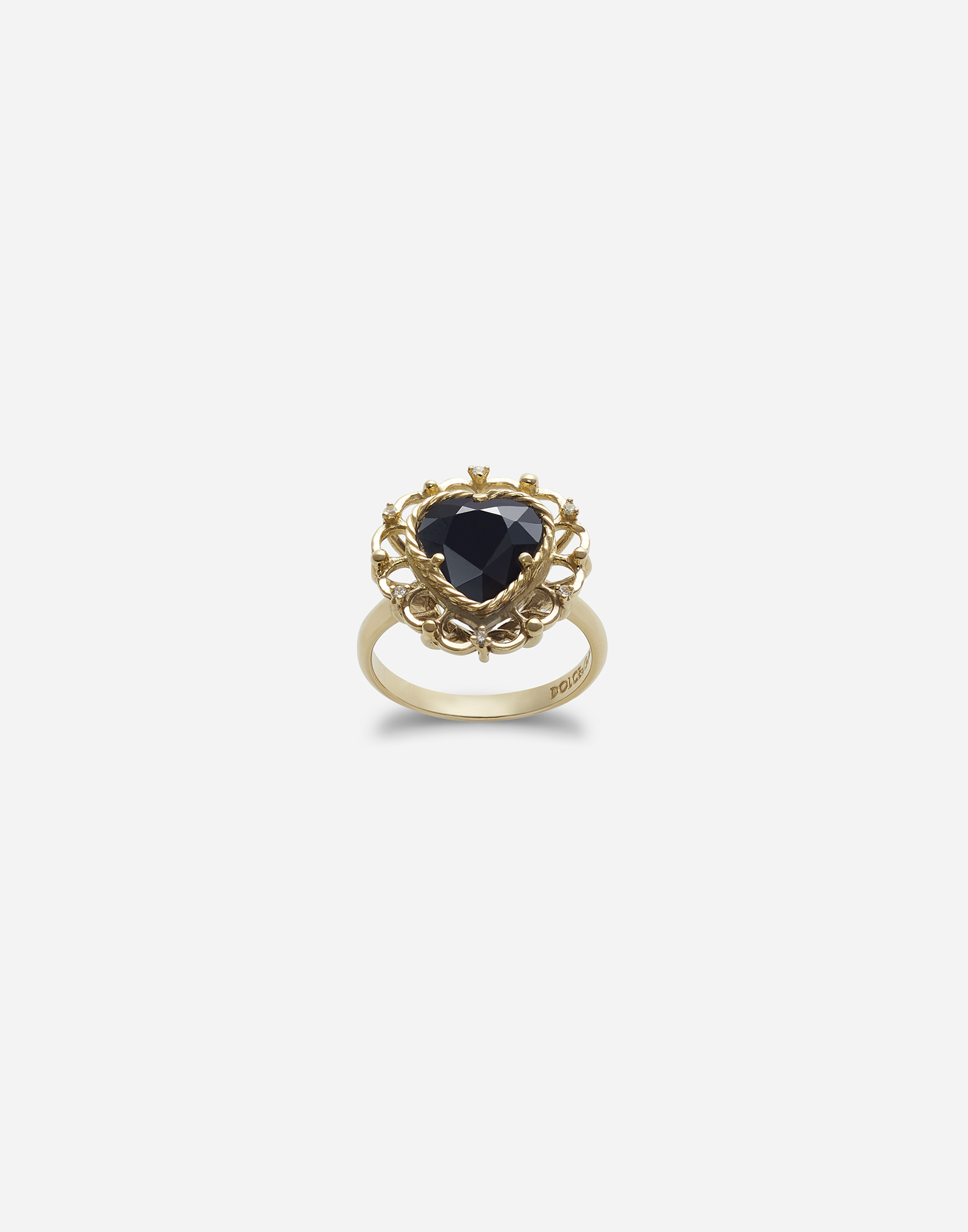 Dolce & Gabbana Heart-shaped sapphire ring Yellow Gold WALD1GWDPEY