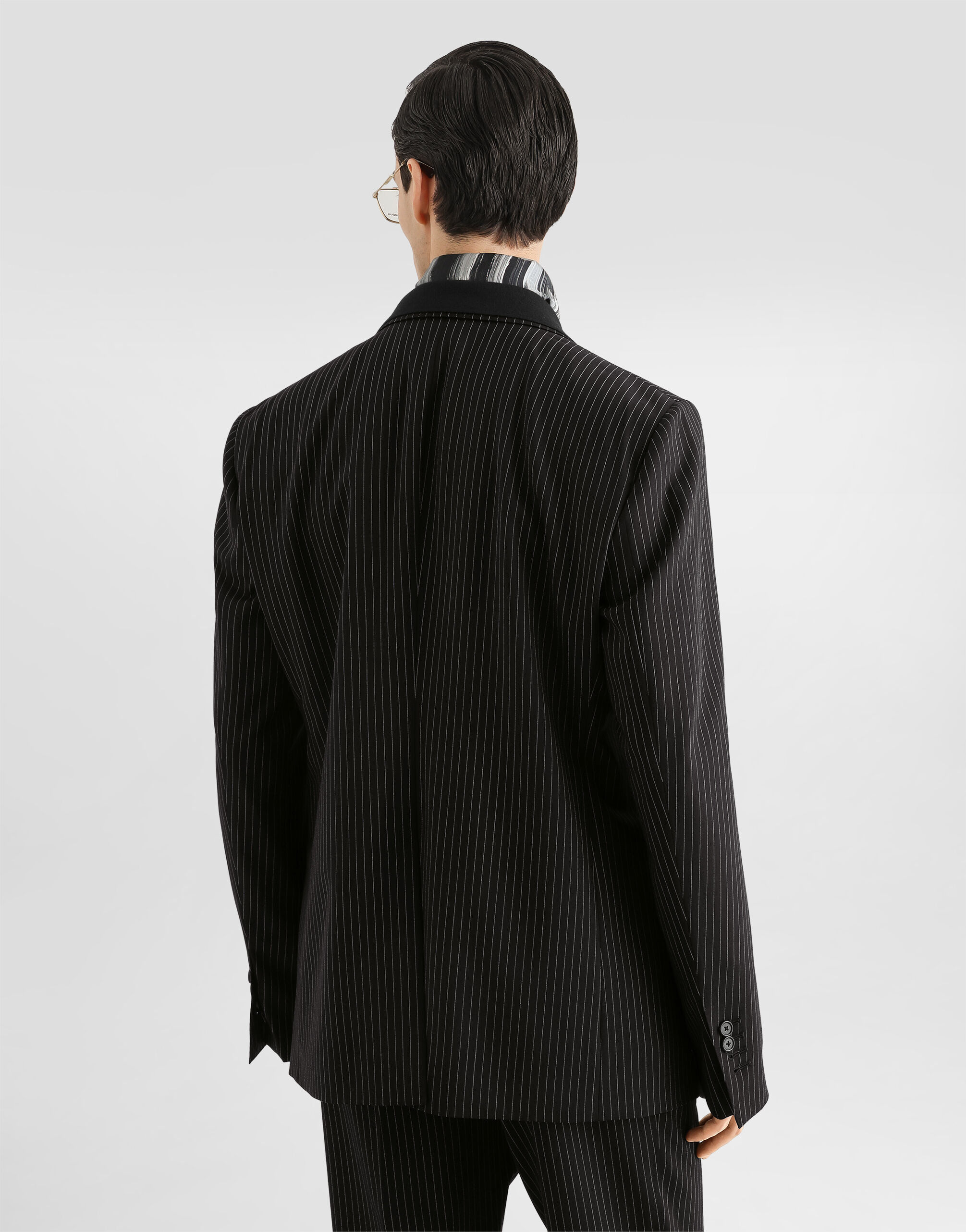 Martini light single-breasted pinstripe wool jacket - thumbnail 5