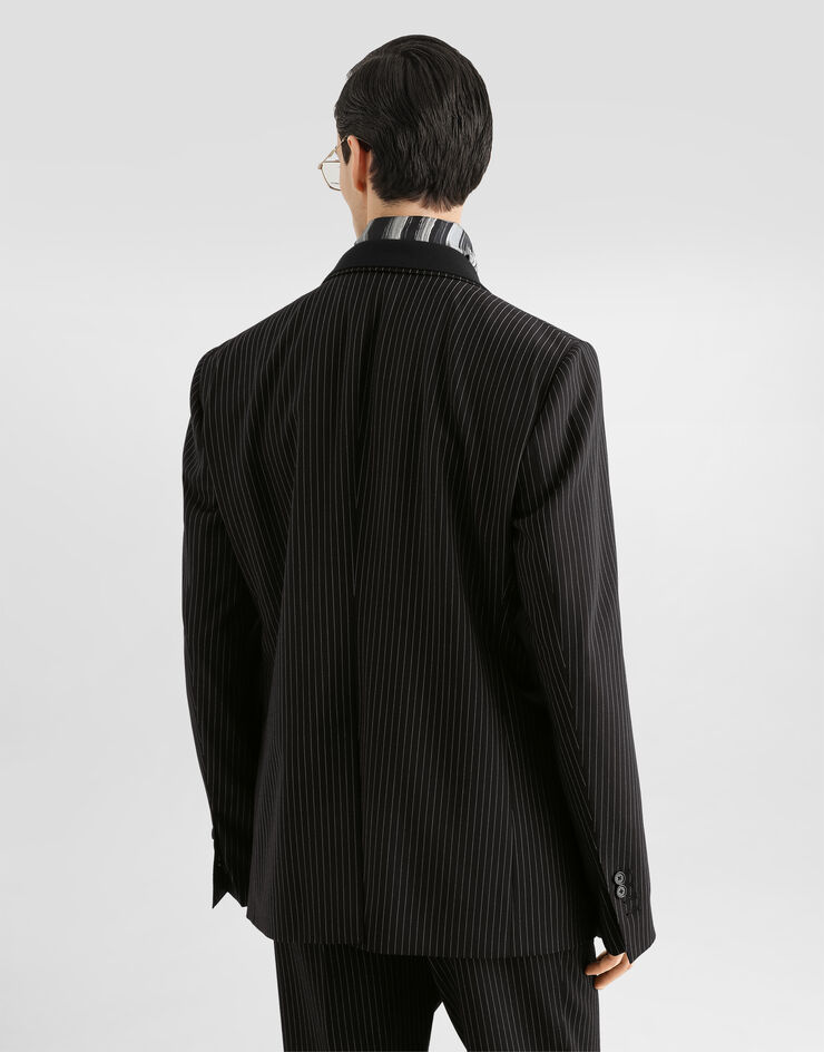 Dolce & Gabbana Martini light single-breasted pinstripe wool jacket  G2UN2TFRBDQ