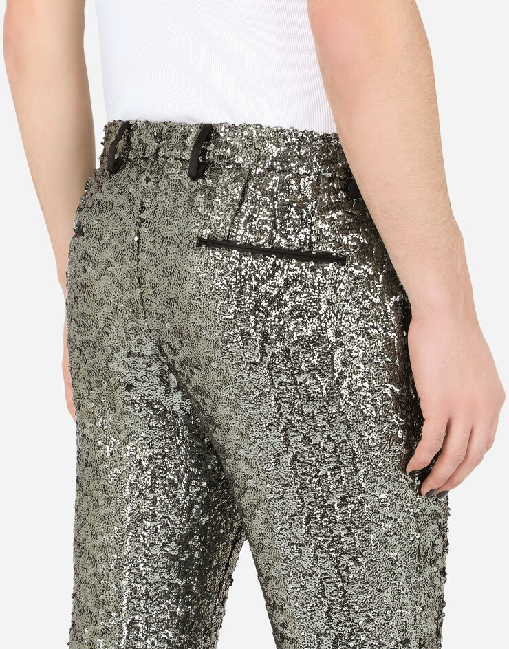 Dolce & Gabbana Классические брюки из пайеток серый GY7BMTFLSDL