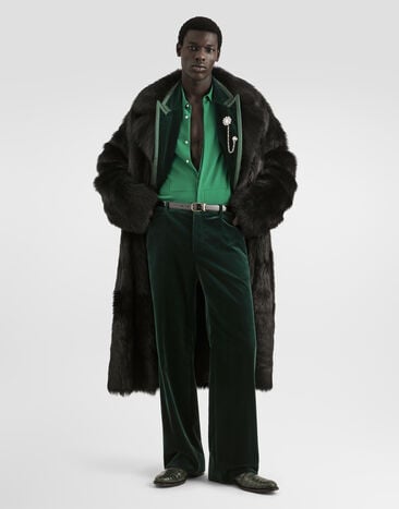 Dolce & Gabbana Long-haired shearling coat Dolce & Gabbana Long-haired shearling coat Black G048DLFUP89