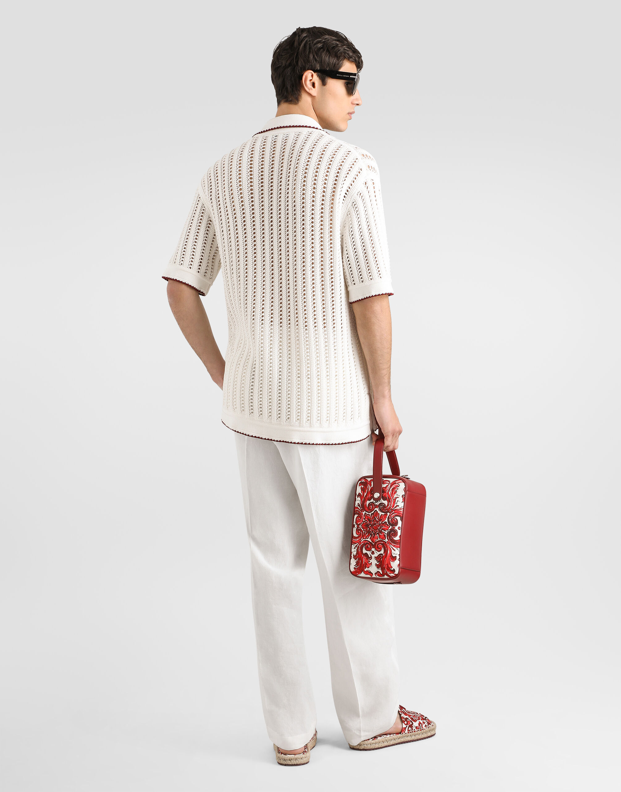 Crochet stitch cotton shirt - thumbnail 3