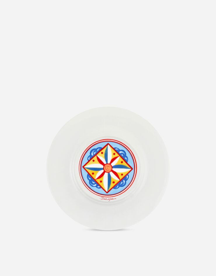 Dolce & Gabbana Conjunto de 2 platos de postre de porcelana fina Multicolor TC0S03TCA01