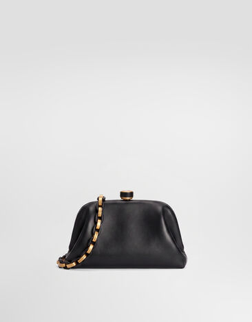 Dolce & Gabbana Mini Grandma handbag in plongé nappa leather Black BB7993BF984