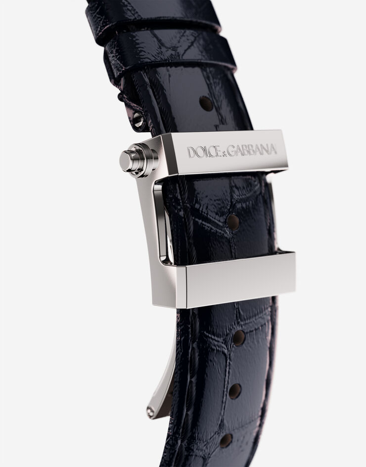 Dolce & Gabbana Часы DG7 из стали с золотыми выгравированными боковыми частями СИНИЙ WWEE1MWWS08