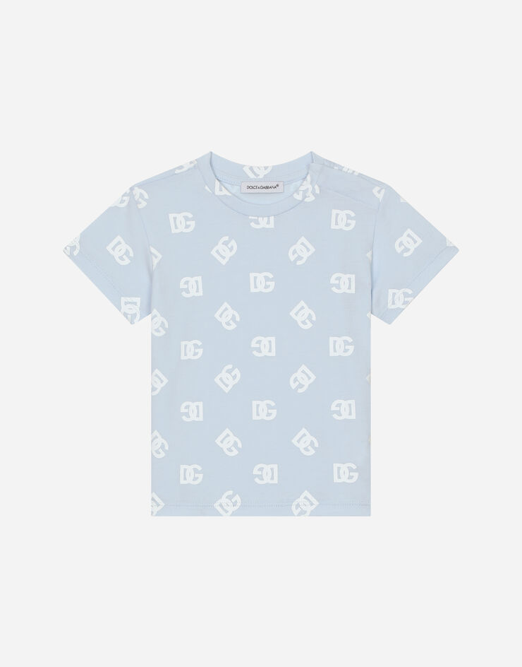 Dolce & Gabbana Tシャツ ジャージー オールオーバーDGロゴプリント グレー L1JT8EG7HX5
