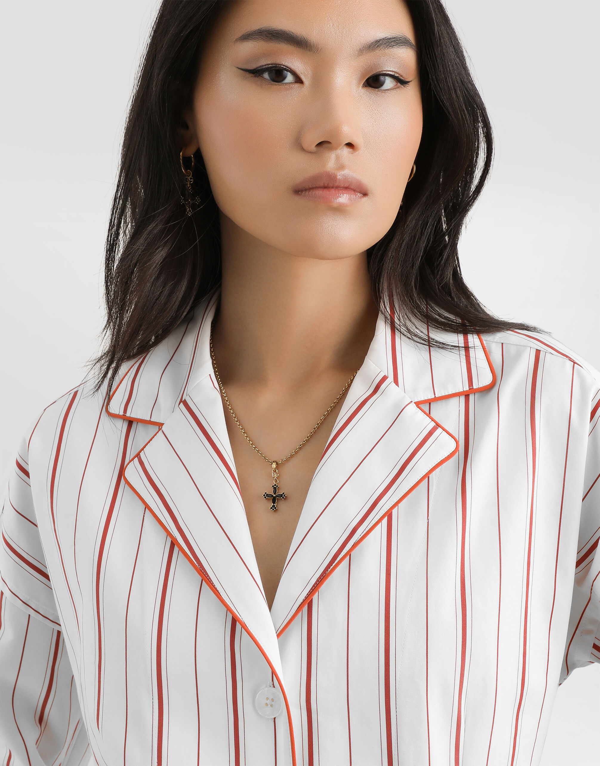 Striped poplin shirt - thumbnail 5