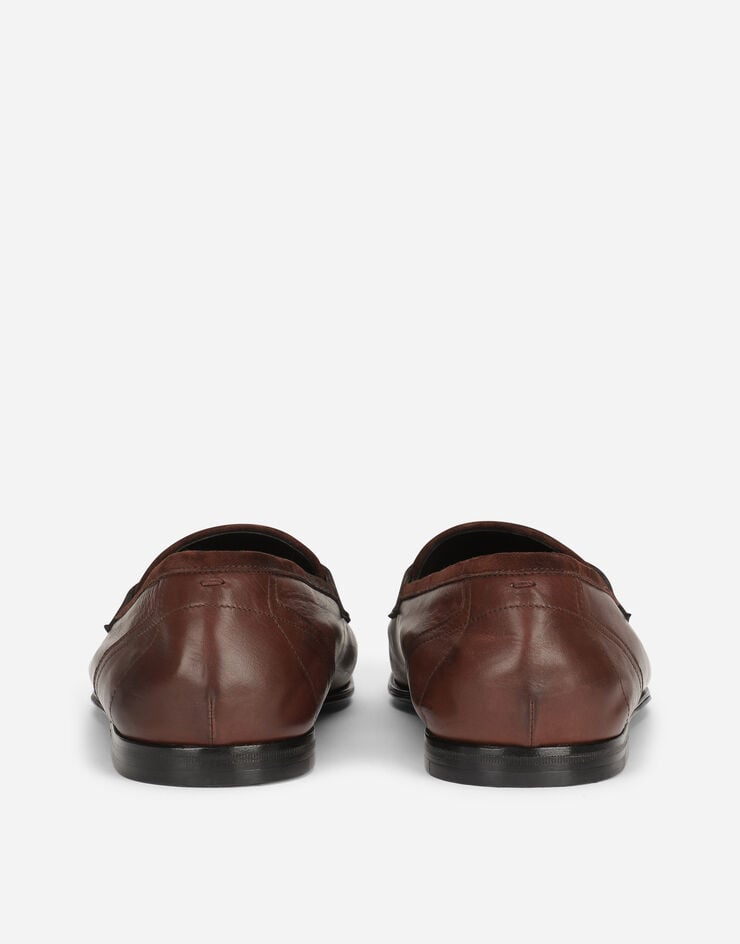 Dolce & Gabbana 小牛皮便鞋 棕 A50462AQ993