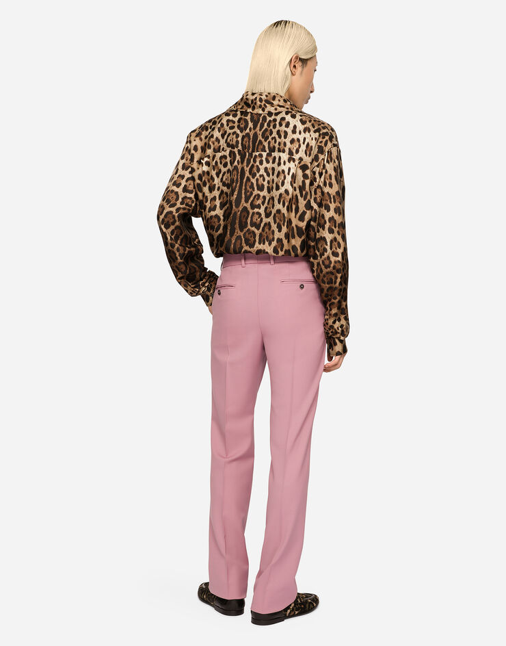 Dolce & Gabbana Oversize silk shirt with leopard print Animal Print G5JN9TIS1B7