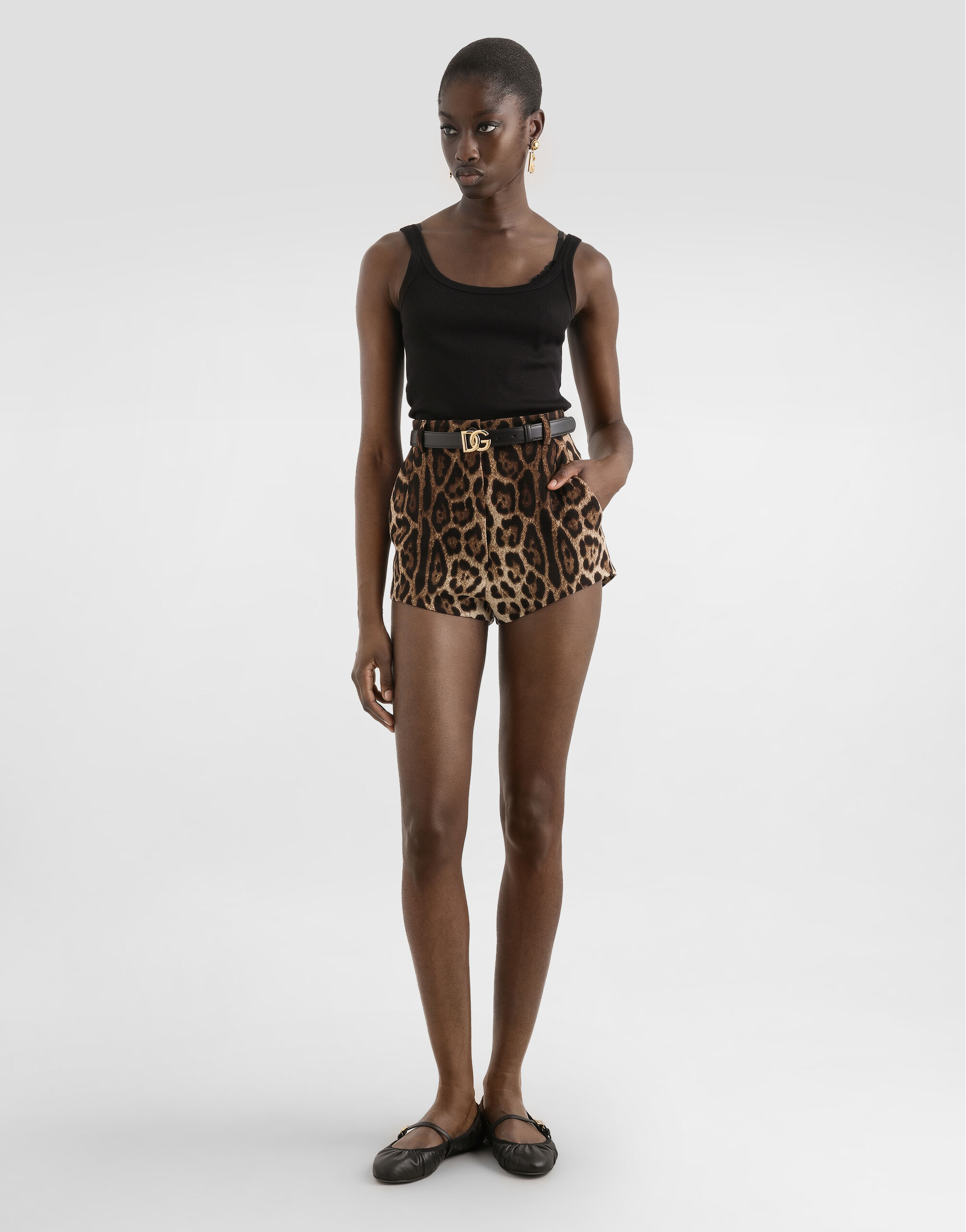 Fine-rib tank top in Black for Women | Dolce&Gabbana® US