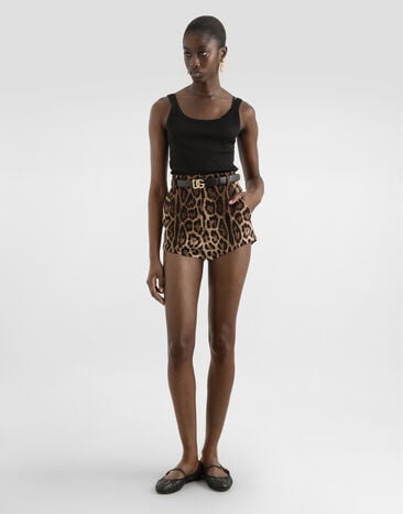 Dolce & Gabbana Débardeur côtelé Noir F8U09TFU7AV