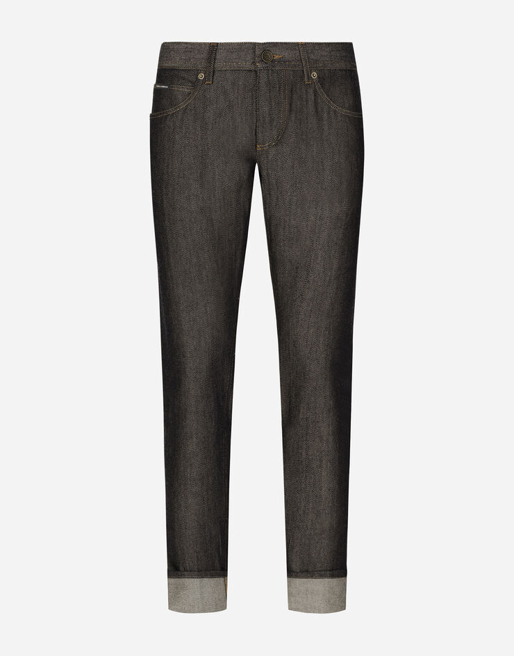 Regular-fit blue denim jeans in Multicolor for Men | Dolce&Gabbana®