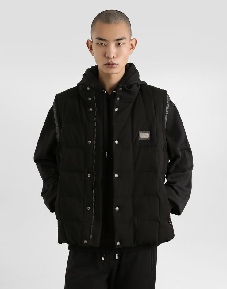 Dolce & Gabbana 标牌平纹针织马甲 黑 G9ABGTGF790