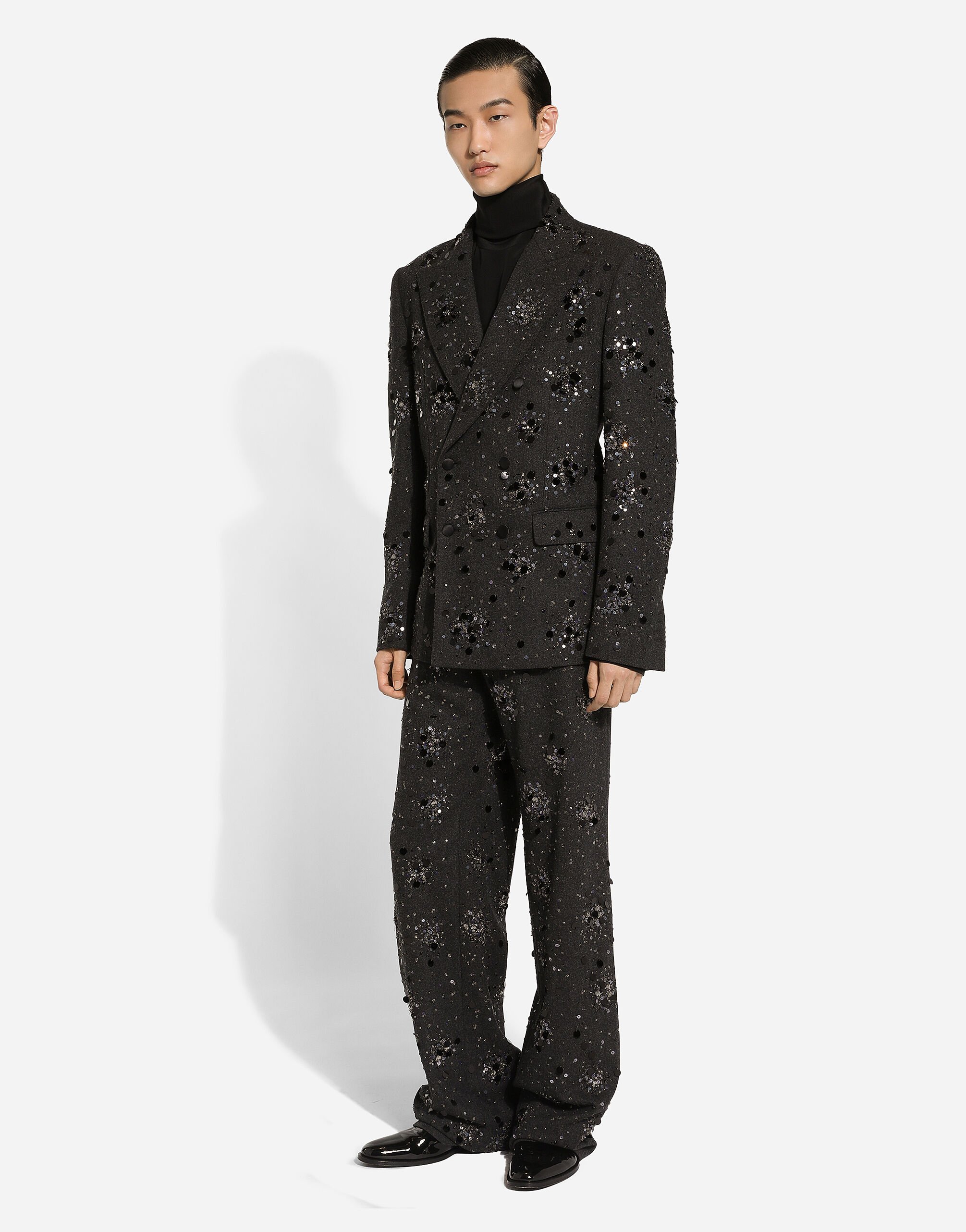 ジャケット Dolce & Gabbana FW25 'Dolce' blazer (F27DSTGDC9H F0571) Single-breasted twill Turlington tuxedo jacket in Black for