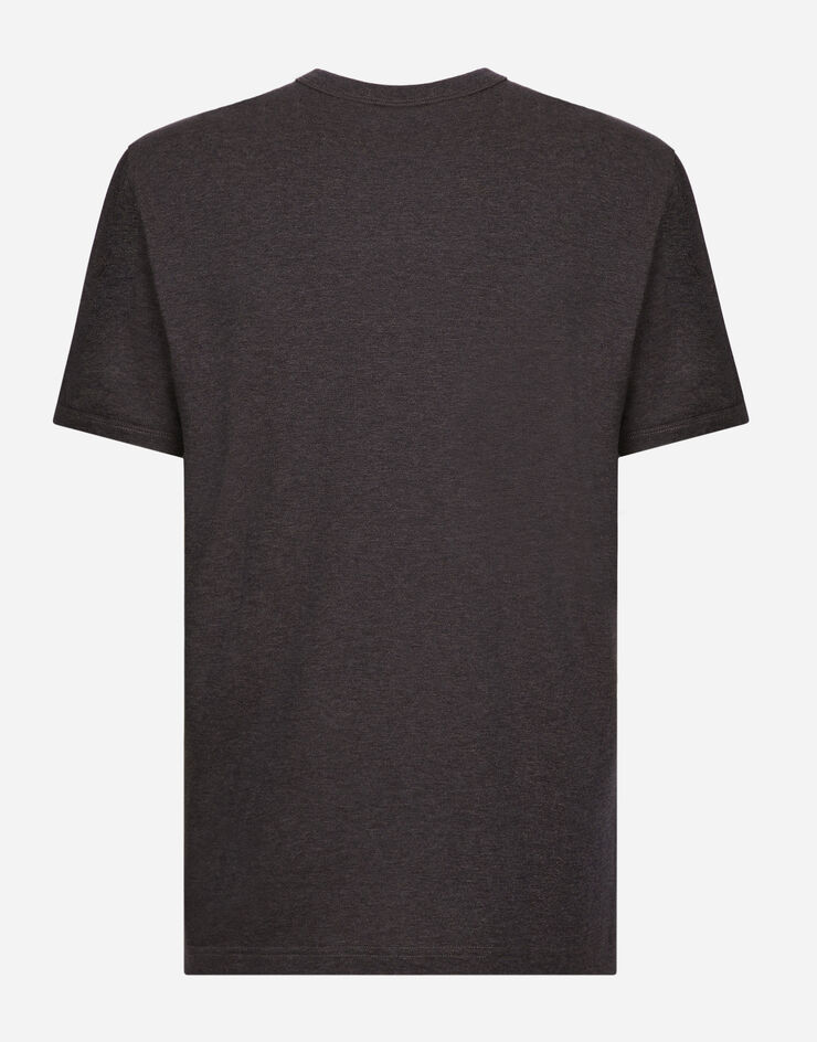 Dolce & Gabbana T-shirt in cotone Grigio G8JX7TFU7EQ