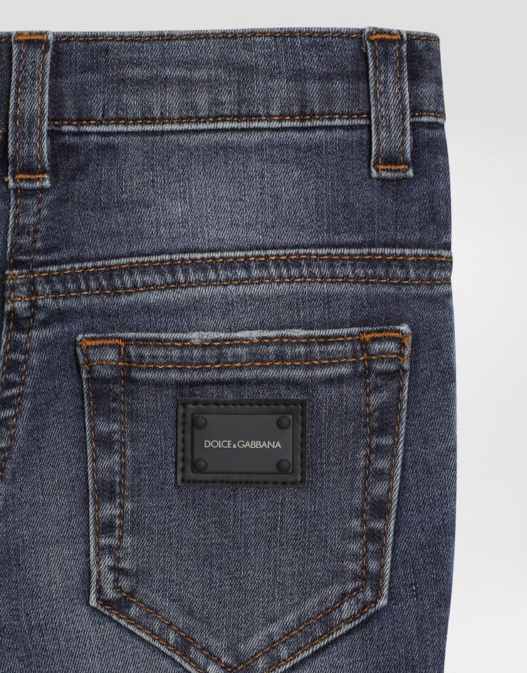 Dolce & Gabbana Washed stretch denim skinny jeans Blue L51F53LD719