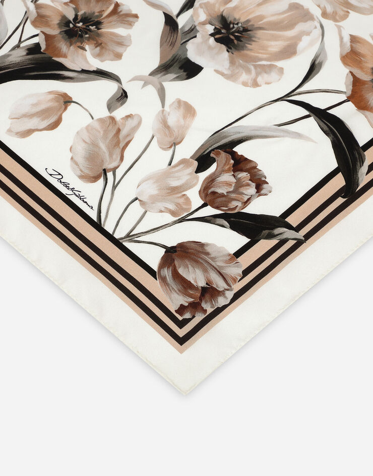 Dolce & Gabbana Floral-print silk bandanna (50x50) Print GQ704EG0TE5