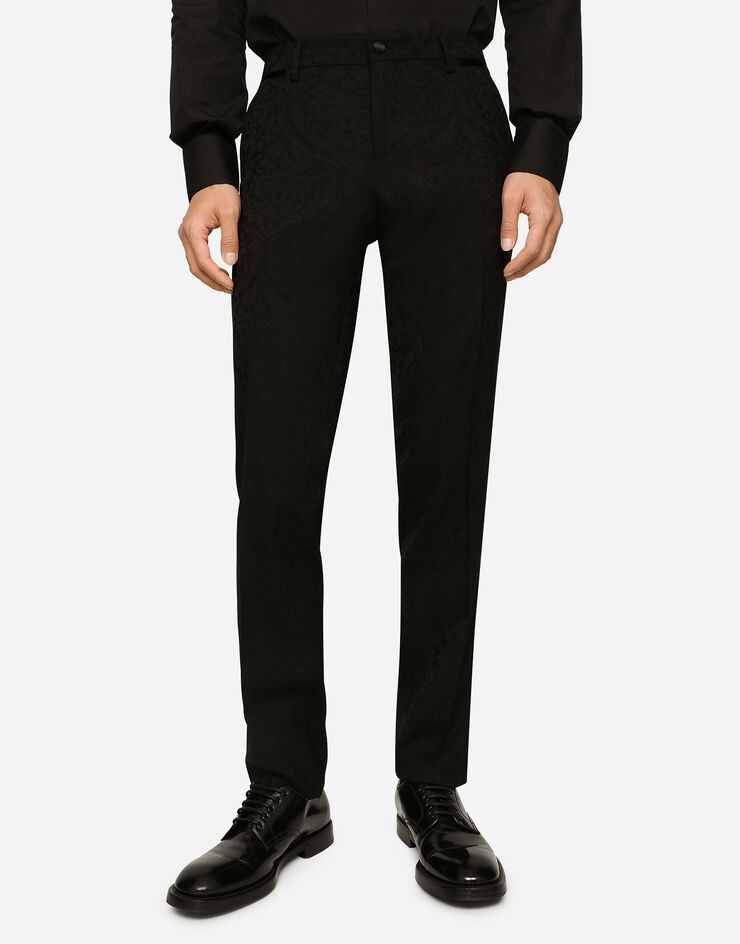 Dolce & Gabbana Wool jacquard Martini-fit tuxedo suit Black GKPFMTFJBAI