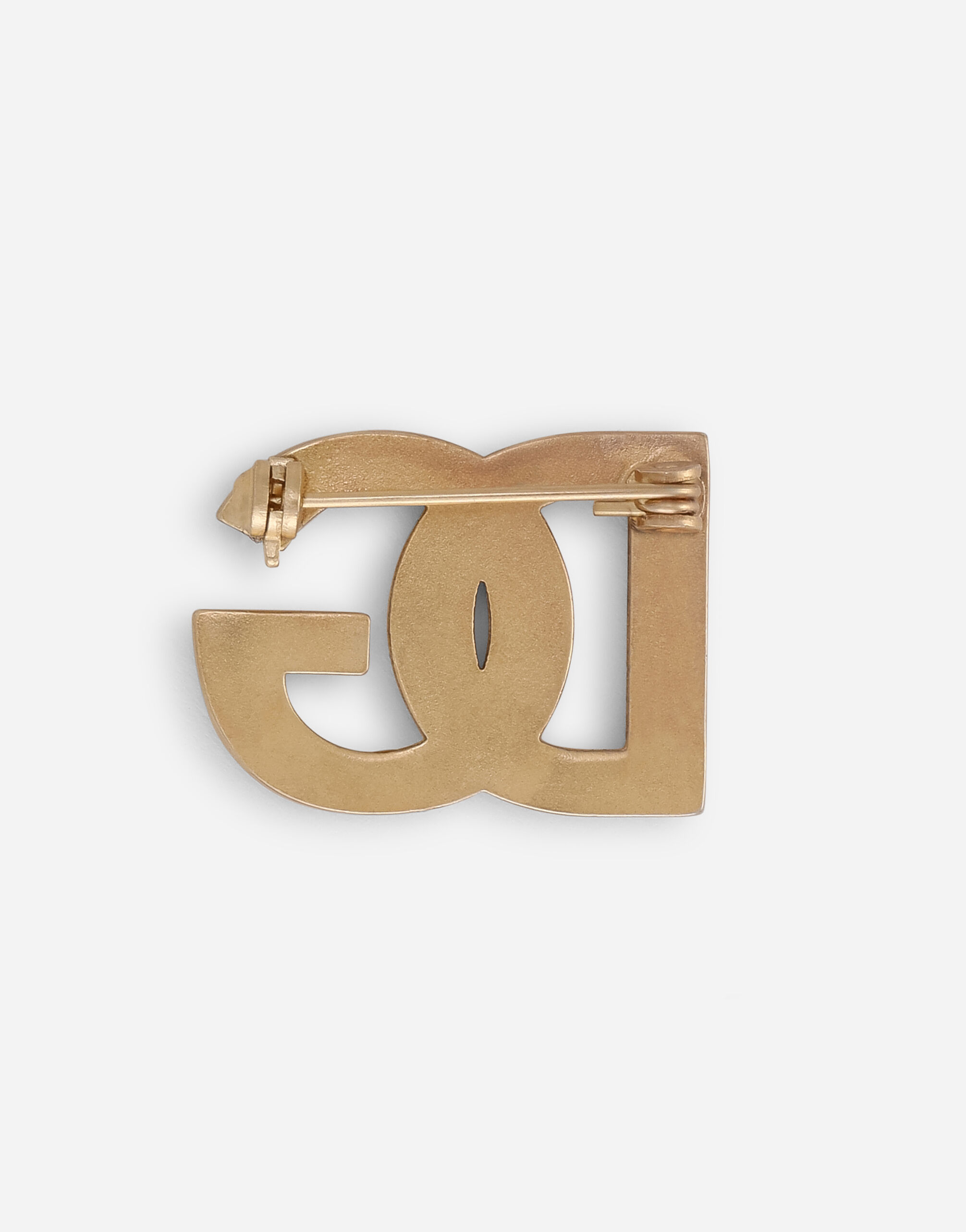 DOLCE＆GABBANA DG ロゴ ブローチ ゴールド Rhinestone-detailed DG logo brooch in Gold for Women