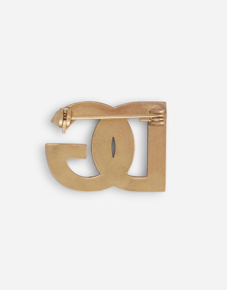 Dolce & Gabbana Rhinestone-detailed DG logo brooch Gold WPN6L7W1111