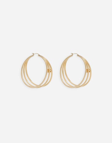 Dolce & Gabbana Creole multi-hoop earrings with DG logo Gold WEQ6M5W1111
