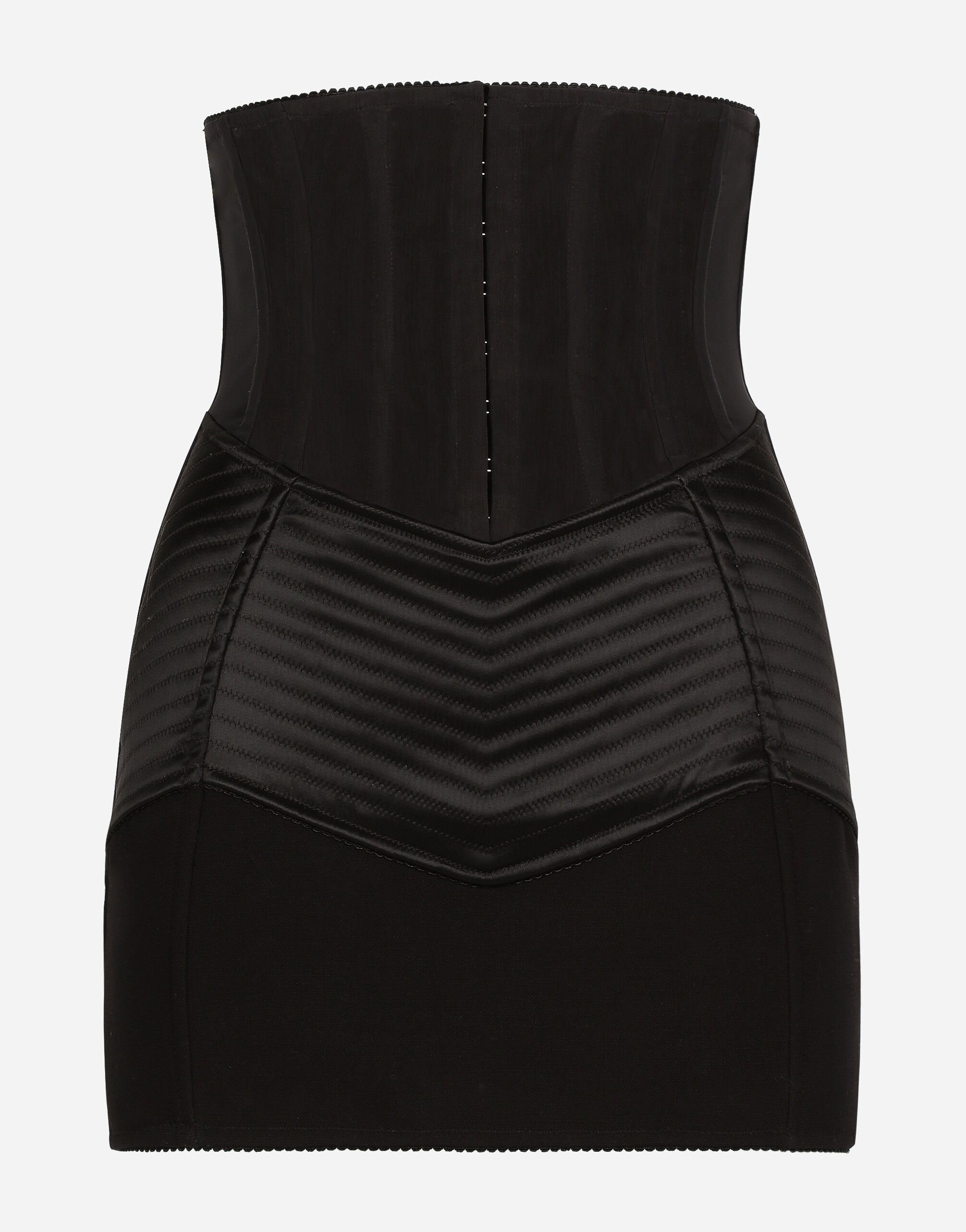 Dolce & Gabbana Short skirt with corset belt detail Black FXO05ZJFMBC