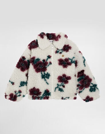 Dolce & Gabbana Flower-print fur-like jacket Multicolor L52B05FJZAK